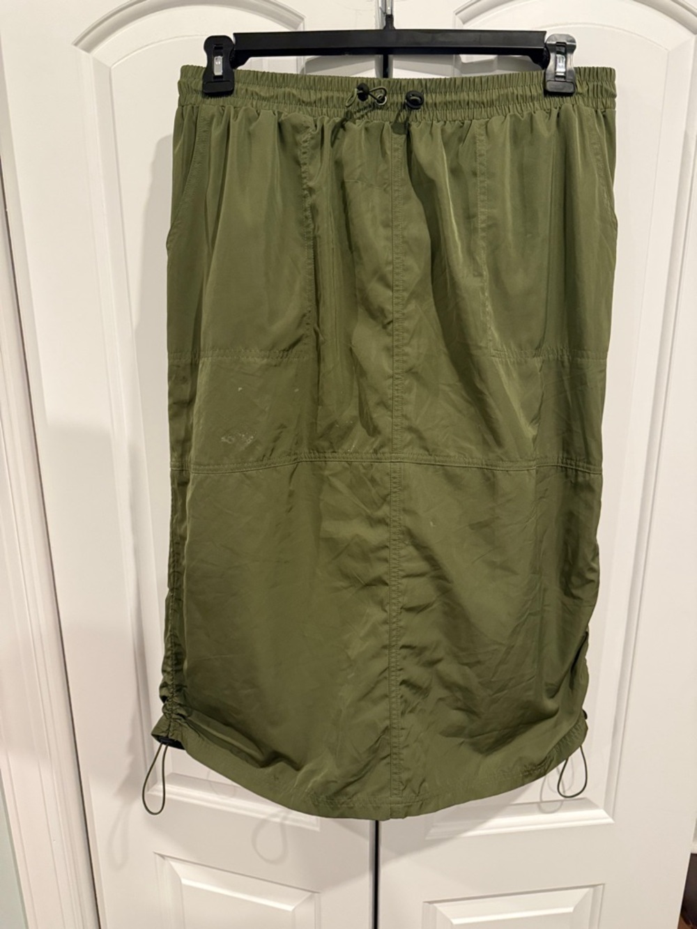 wild fable Olive Green Drawstring Midi Skirt